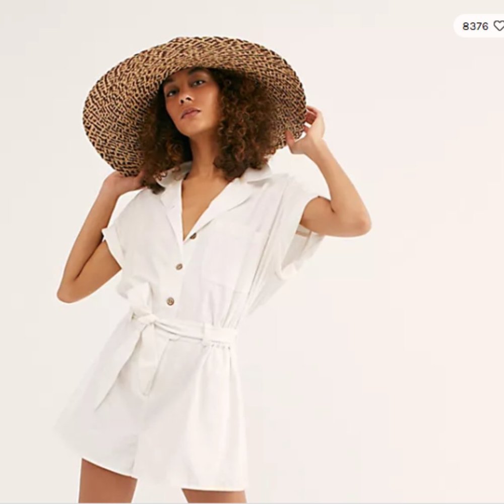 No Plans Romper Optic White Free People